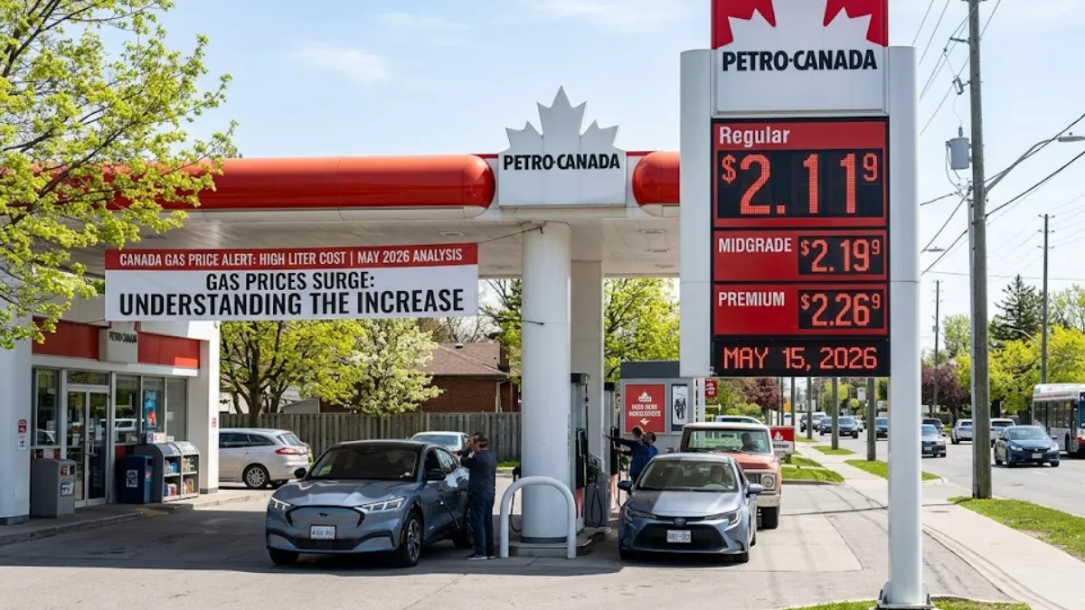 Canada Gas Prices Surge in May 2026: What’s Driving the Litre Cost Past $2.10?